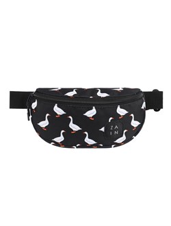 Сумка на пояс 594 "Гуси на черном" - фото 7010