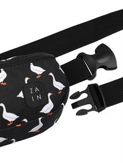 Сумка на пояс 594 "Гуси на черном" - фото 7011
