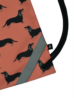 Мешок для обуви школьный 925 "Таксы" терракотовый r.store - фото 7759