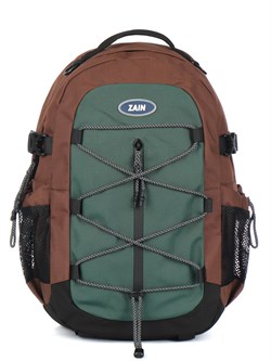 Рюкзак с резинкой ZAIN 1218 "Коричнево-изумрудный" - фото 9005