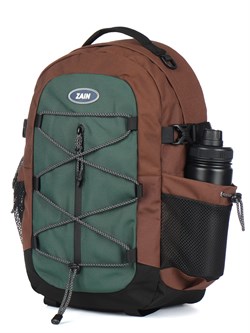 Рюкзак с резинкой ZAIN 1218 "Коричнево-изумрудный" - фото 9009